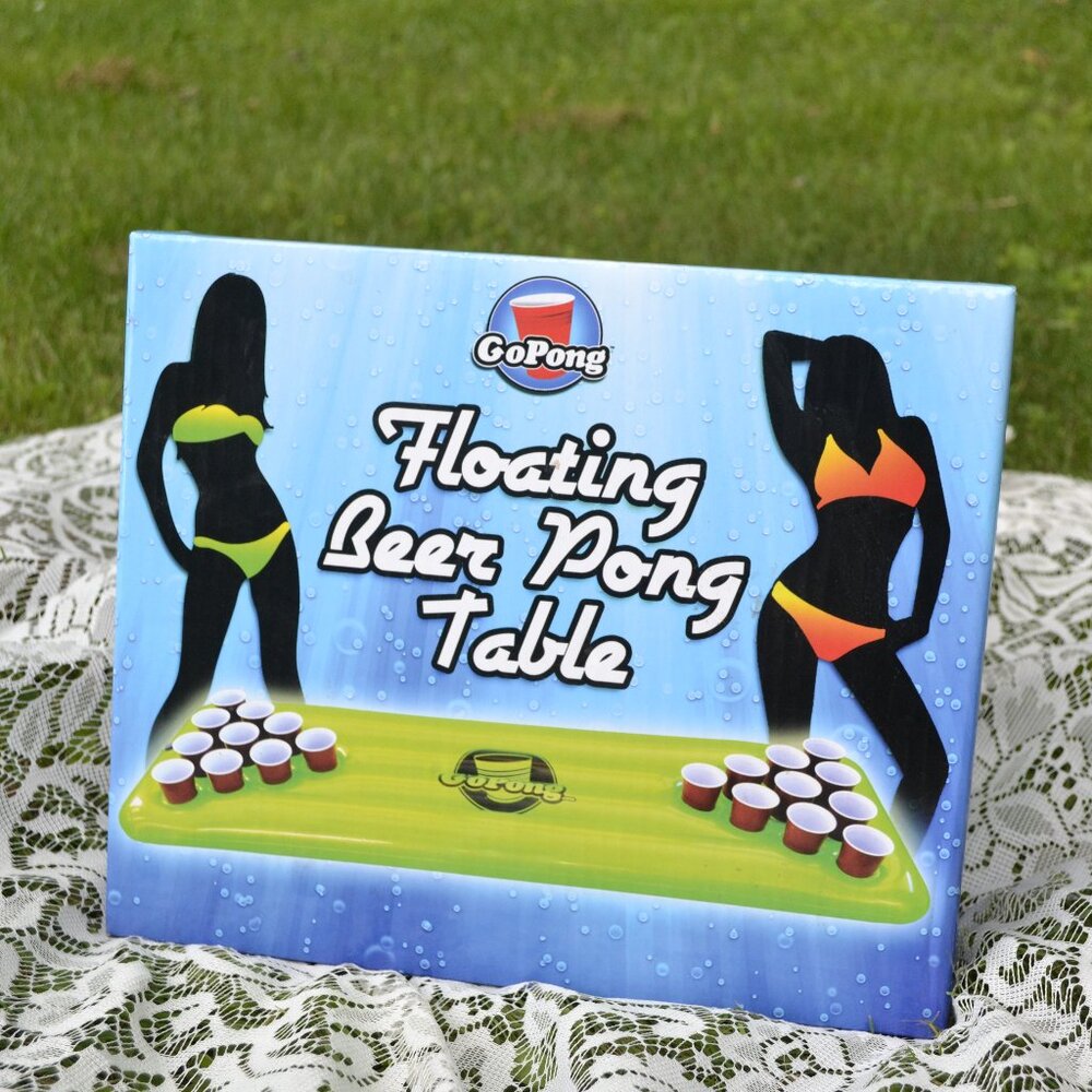 Go Pong Beer Pong Pool Pong Floating Table 6ft Long